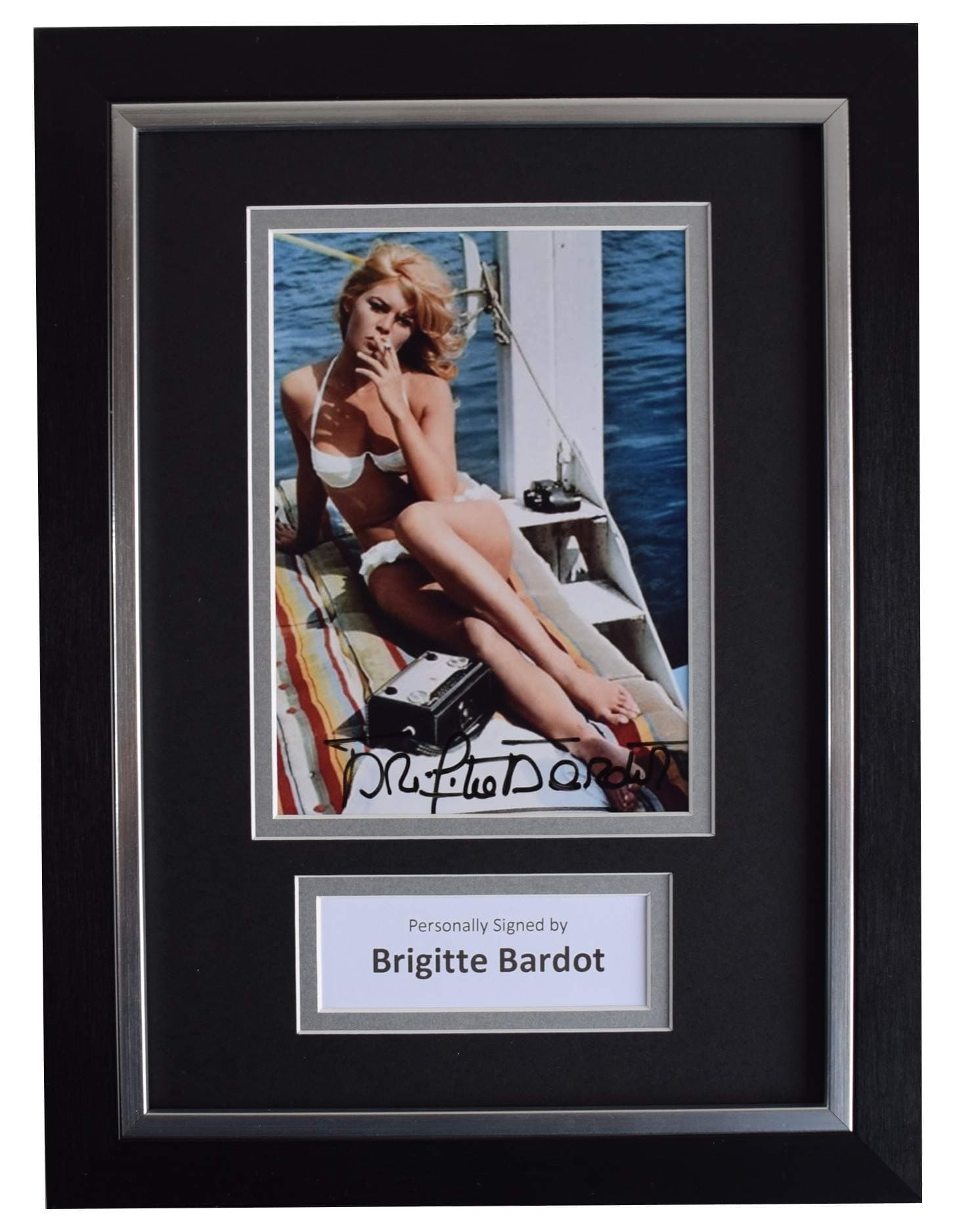Sportagraphs LTD Brigitte Bardot Signed A4 Framed Autograph Photo Display Actress Film AFTAL COA
