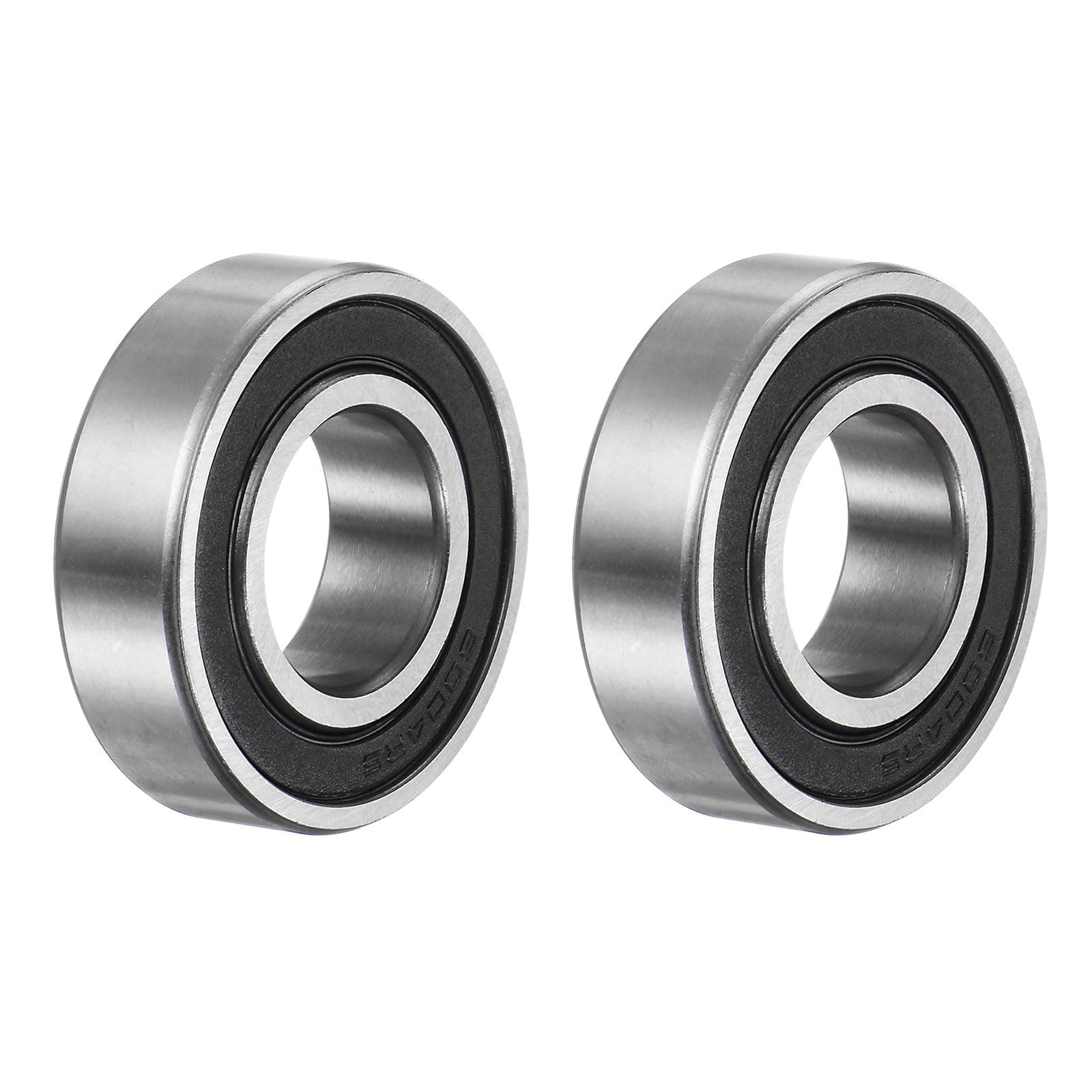 sourcing map 6004-2RS Deep Groove Ball Bearings 20mm Bore 42mm OD 12mm Thick Chrome Steel ABEC3 Accuracy Z3 Noise Level 2pcs
