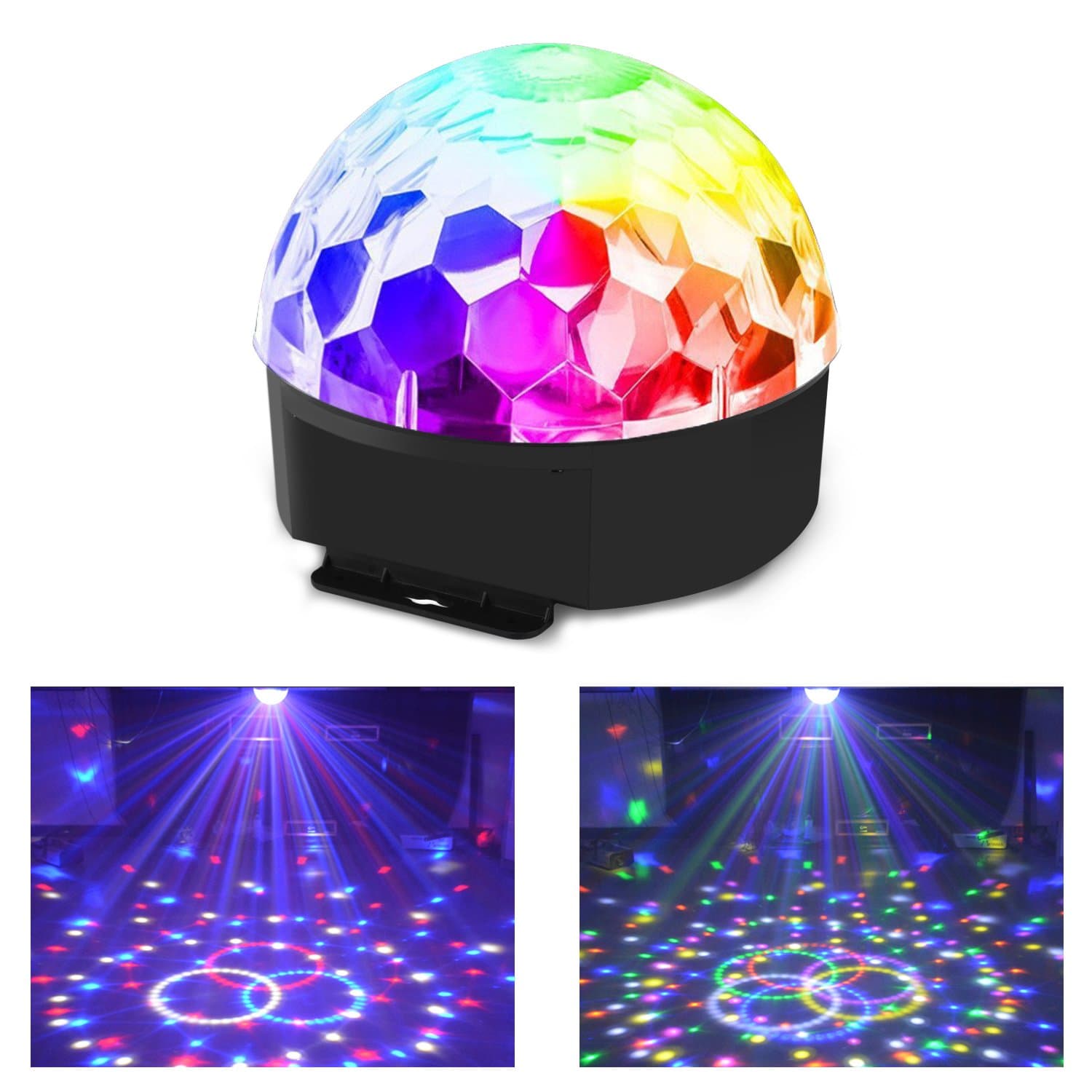 4 In 1 Mix Effect Red Green Gobos Mix Strobe Par Lamp RGBWY Beam LED DMX Rotate Light DJ Party Club Show Holiday Stage Lighting