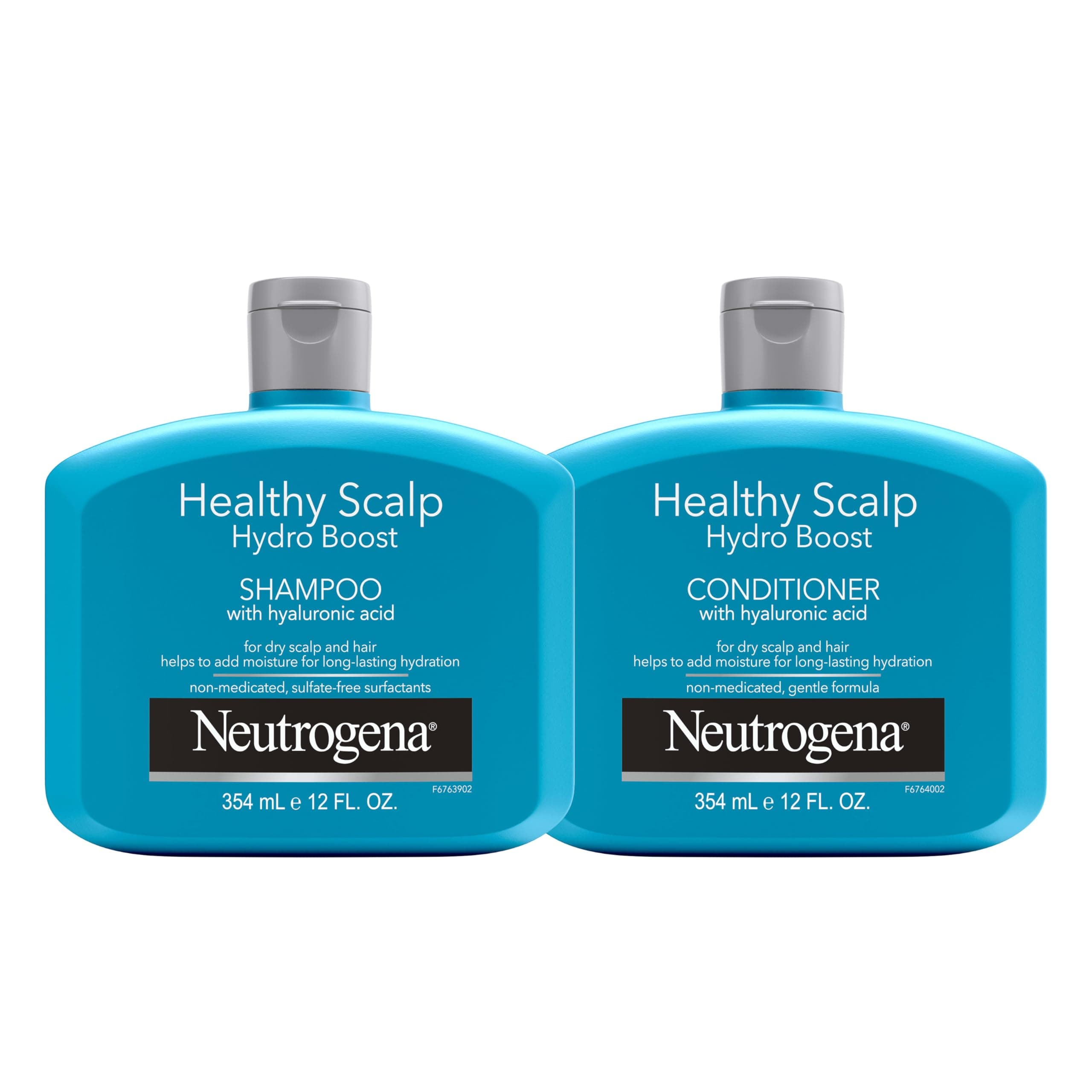 Moisturizing Healthy Scalp Hydro Boost Shampoo & Conditioner for Dry Hair and Scalp, with Hydrating Hyaluronic Acid, pH-Balanced, Paraben & Phthalate-Free, Color-Safe, 12 Fl Oz