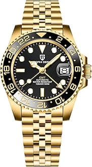 BY BENYAR Pagani Design Men GMT Automatic Watches-Fashion Stainless Steel Mechanical Watch-Sapphire Glass Lens Watch Men