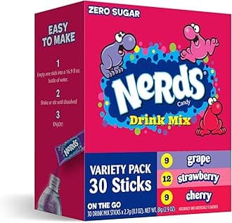 Juicy Mixes Nerds, Variety – Powder Drink Mix, Delicious hydration, Makes 30 Drinks