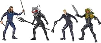 Aquaman Volcanic Island Pack (Amazon Exclusive), 4 Collectible Action Figures with Accessories, Superhero Kids Toys for Boys Ages 3+