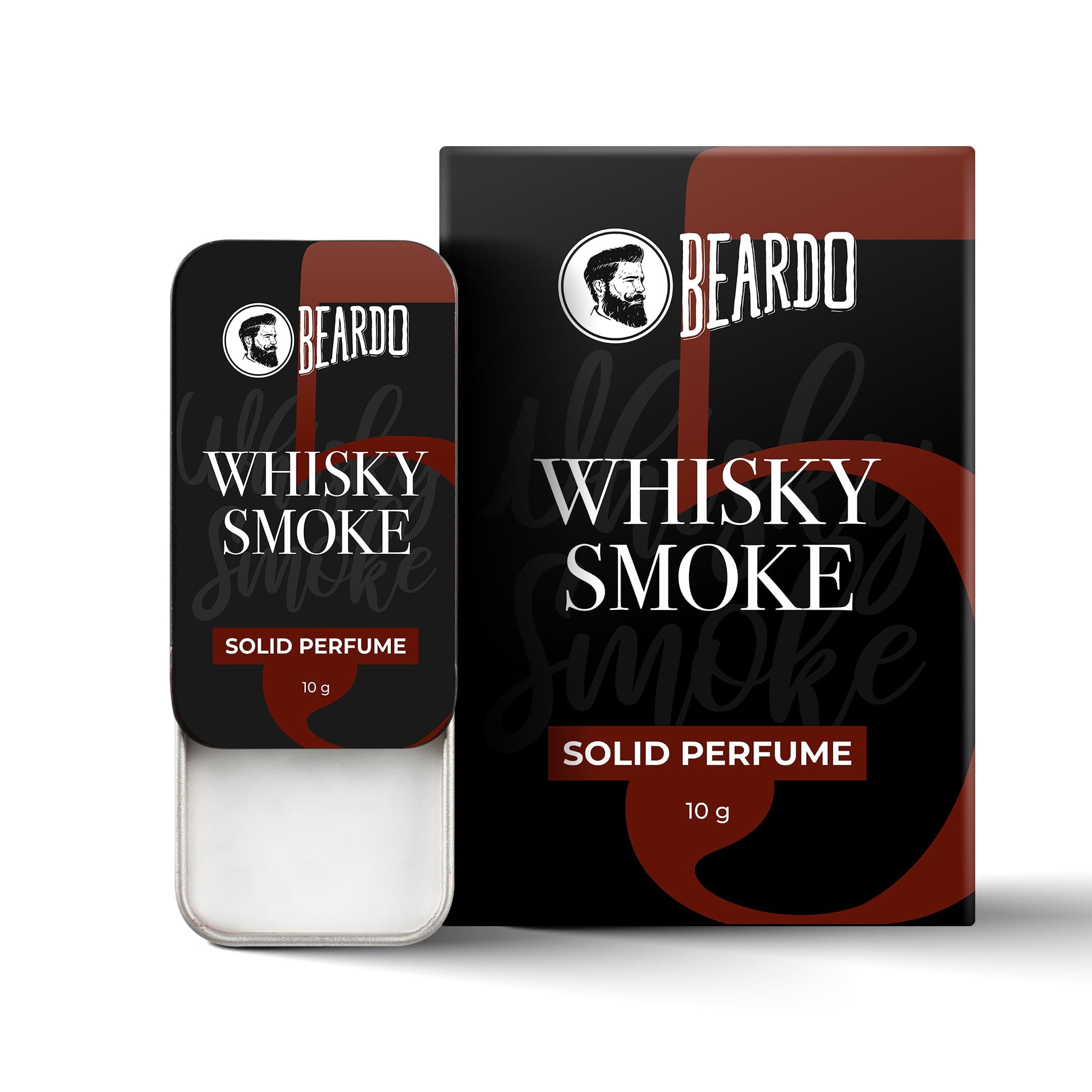 Beardo Whisky Smoke Solid Perfume Wax For Men 10G | Strong & Lasting Fragrance Date Night Gift Brother Friends