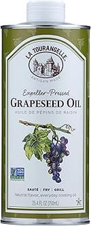 Expeller-Pressed Grapeseed Oil, High Heat Neutral Cooking Oil, Cast Iron Seasoning, Also Great for Skin, Hair, and DIY Beauty Recipes, 25.4 fl oz