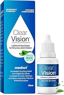 Clear Vision Eye Drop | Ayurvedic Formula | Daily Use Eye drops with Aloe Vera, Rose Water, Honey, Neem & Tulsi | 10ml