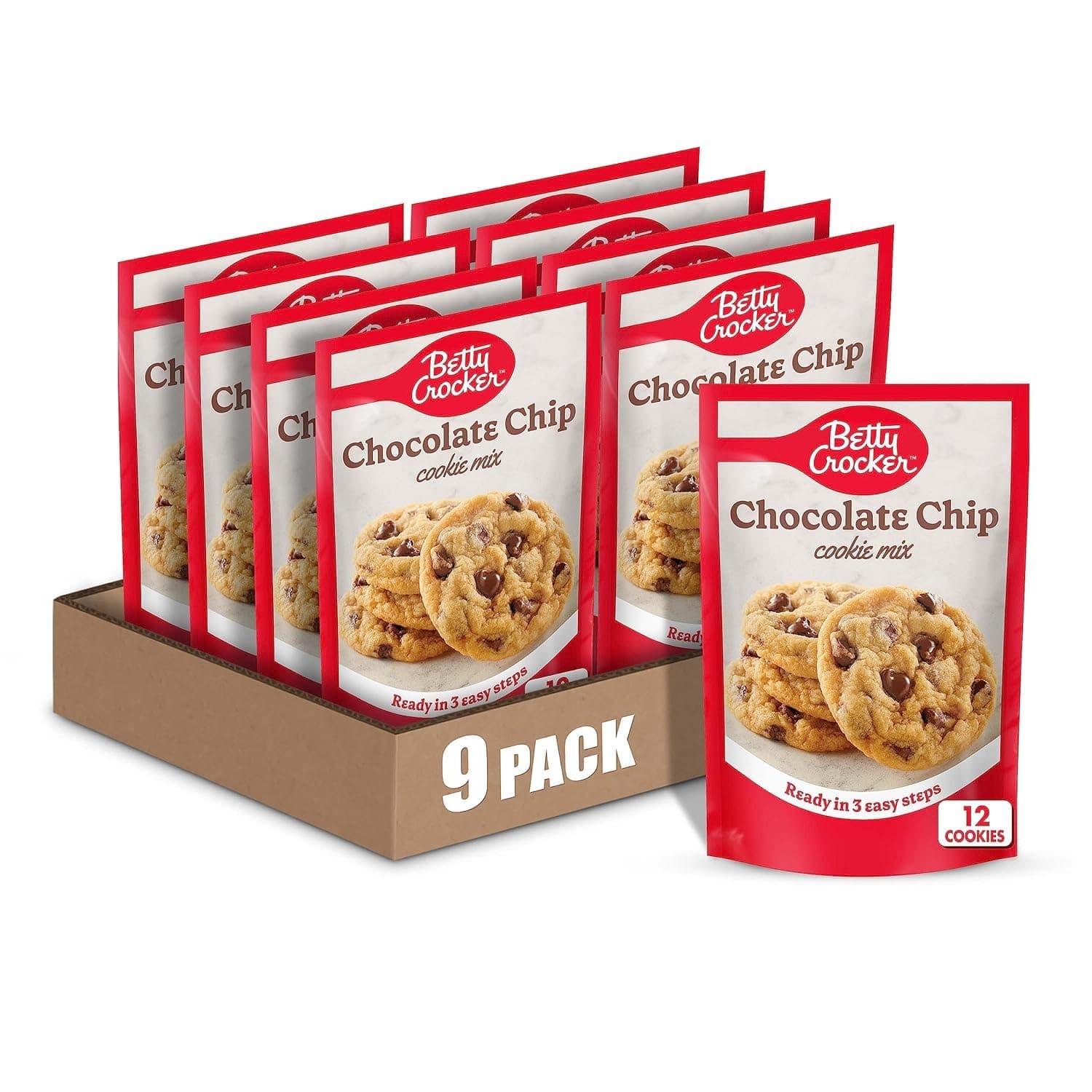 Chocolate Chip Cookie Mix, Makes (12) 2-inch Cookies, 7.5 oz. (Pack of 9)