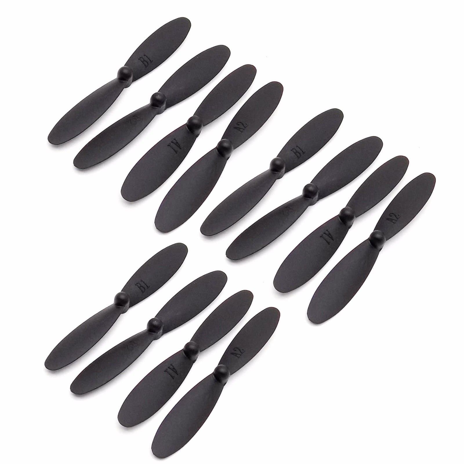 6 Pairs 58mm Propeller for 716 720 8520 Brushed Coreless Motors (1mm Shaft)
