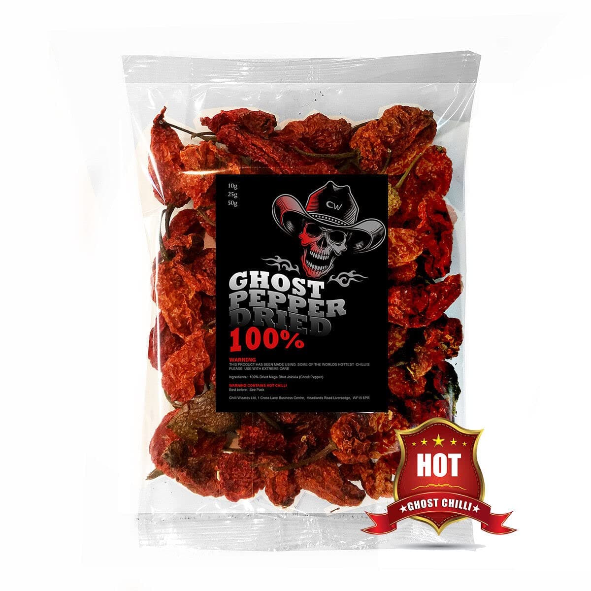 Pure Pik Bhut Jolokia Chilli Whole 25 Grams | Ghost Pepper | Naga Chilli | King Chilli | Raja Mirchi