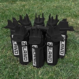 Hybrid Water Bottle Set • 8 x 1 Litre Easy Squeeze Bottles and 1 x Carrier • Perfect for Sports Teams • Hygienic as there is no mouth contact with the nozzle