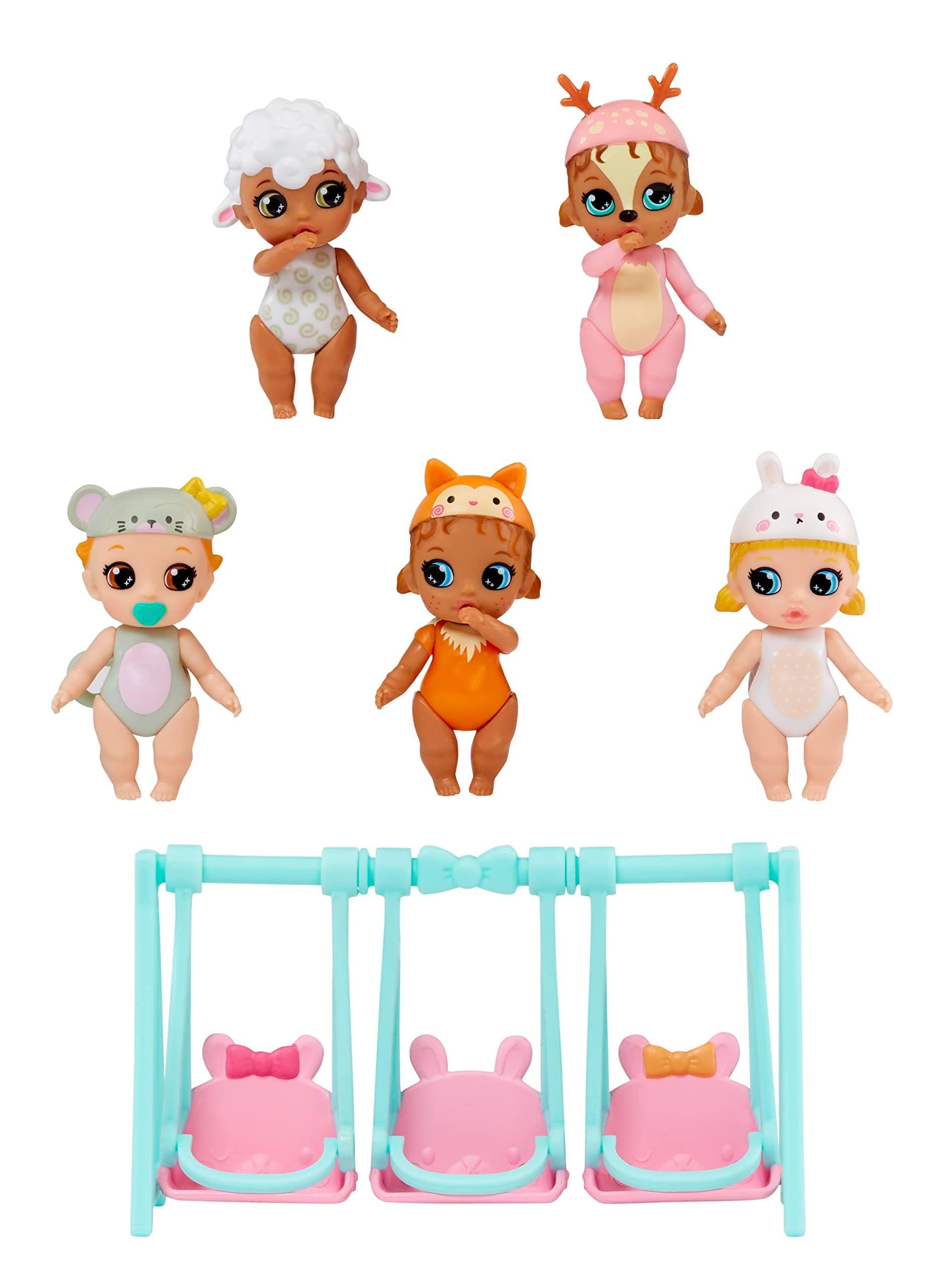 Baby Born Surprise Mini Babies Woodland-Themed Bundle - Value Playset with 5 Collectible Mini Baby Dolls, for Kids Ages 3 and Up