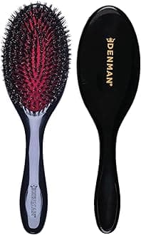 Denman D82 MED CUSHION BRUSH BLK, Black, 1 Count (Pack of 1)