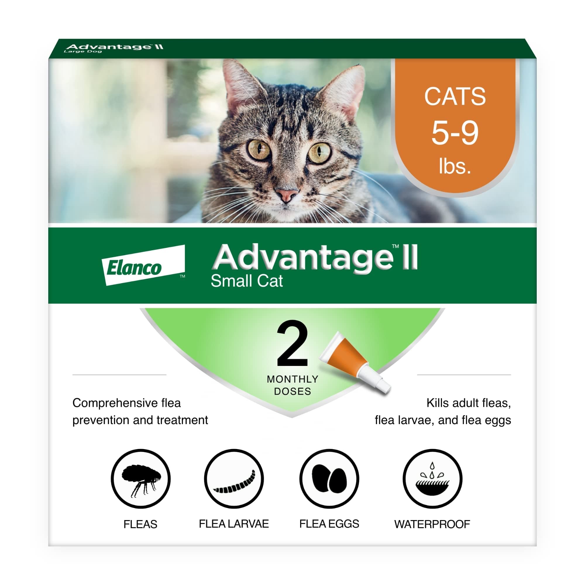 Advantage Bayer II Flea Prevention for Small Cats, 5-9 lbs