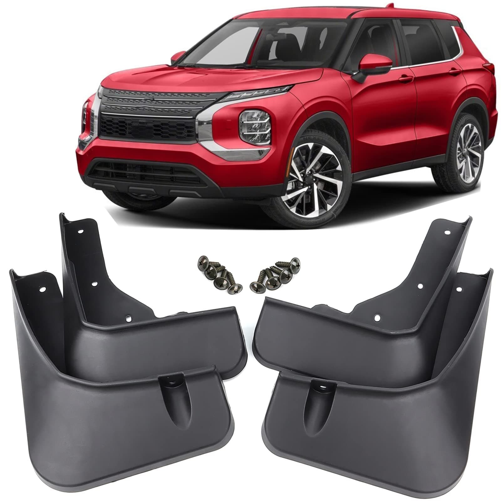 XUKEY 4pcs Mud Flaps Splash Guard Mudguards Fender Tire Protector Rear Front for Mitsubishi Outlander PHEV 2022 2023 2024
