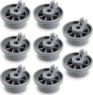 8 Packs 165314 Dishwasher Wheels Lower Rack Fit for Bo-sch,Dishwasher Wheels Replaces Dish Rack Part Number 420198 AP2802428 PS3439123 by AMI PARTS