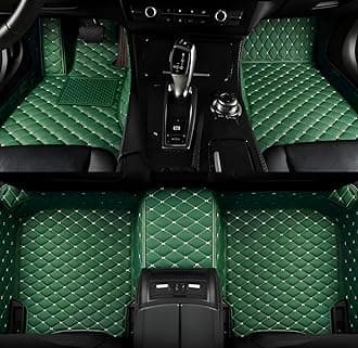 SARAHS Customized car Floor mats -Suitable for 99% of Cars, SUVs, and Trucks - car Pads to Protect Vehicle Interior Floor Accessories (Green Beige)