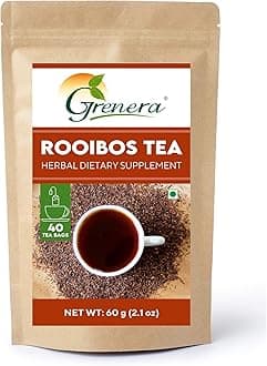 Rooibos Tea Bags (40 Dip Tea Bags) | Caffeine Free, Gluten Free, Non GMO
