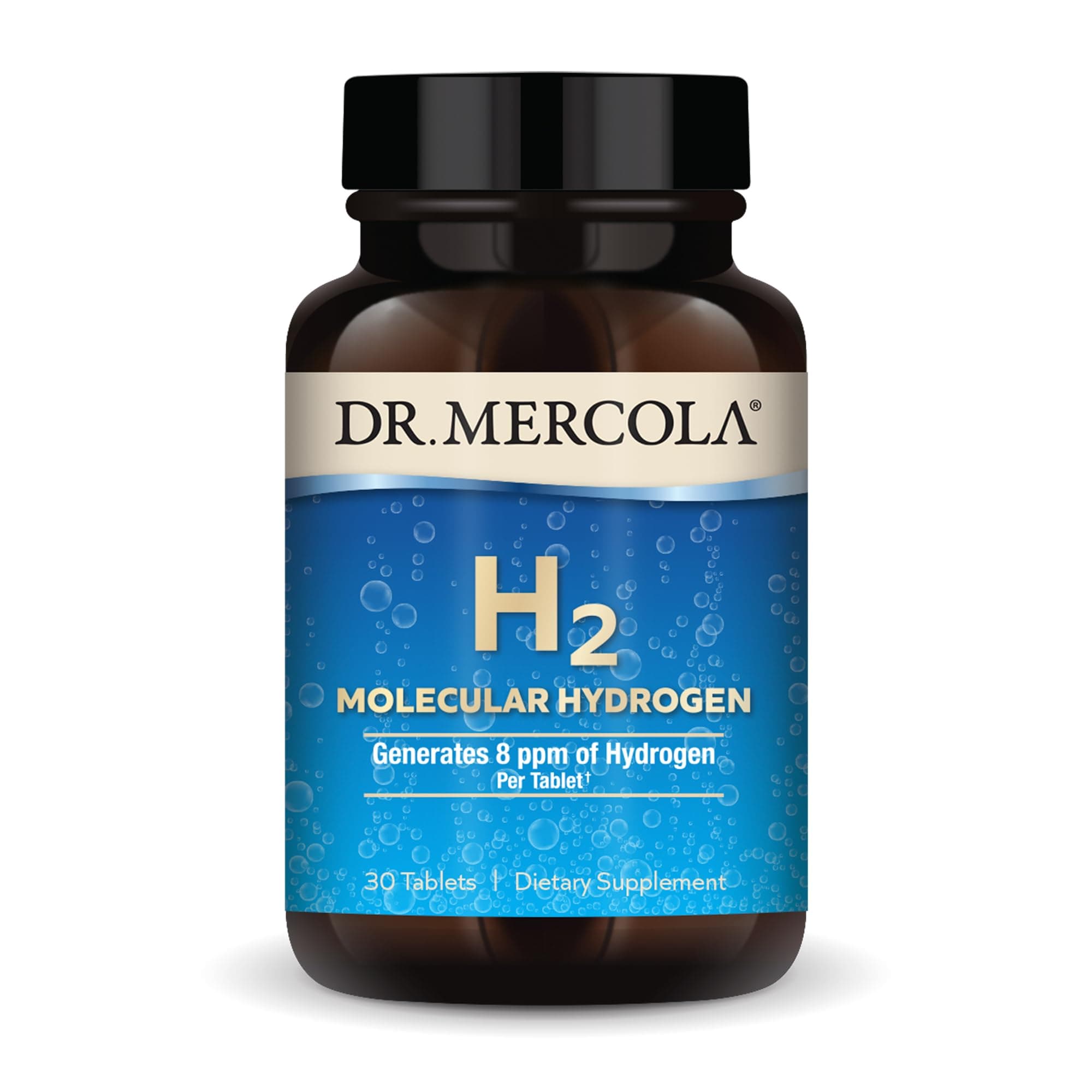 H2 Molecular Hydrogen, 30 Servings (30 Tablets), Dietary Supplement, Supports Brain Health and Cognitive Function, Non GMO