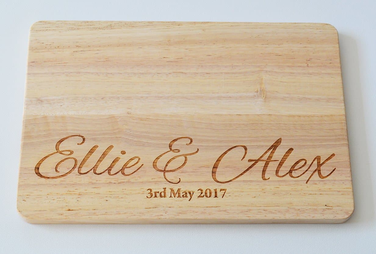 Personalised Wedding Gift, Light Wood Chopping Board, Engraved Chopping Board - Custom Made - Cutting Board - Made to Order