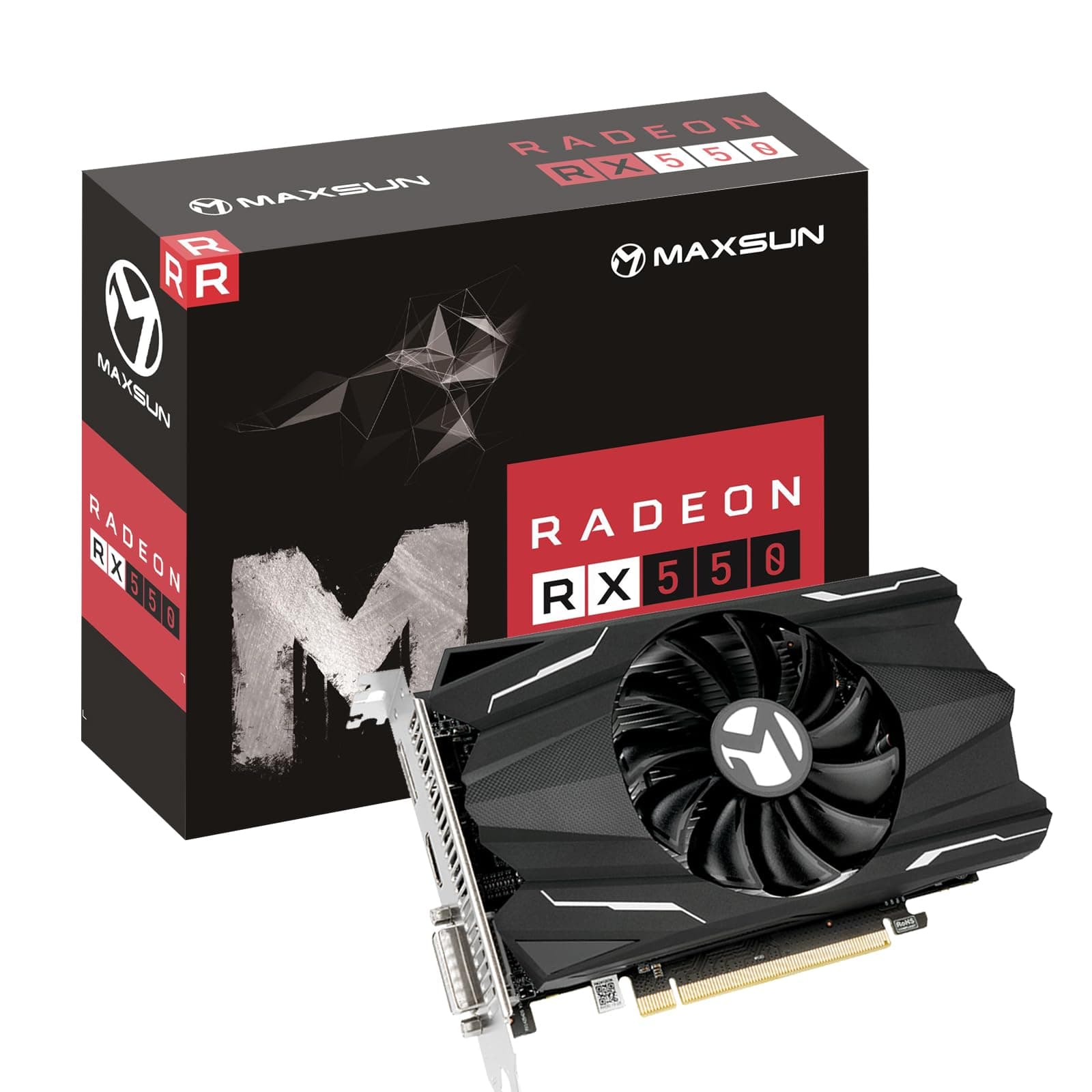 AMD Radeon RX 550 4GB GDDR5 ITX Computer PC Gaming Video Graphics Card GPU 128-Bit DirectX 12 PCI Express X16 3.0 DVI-D Dual Link, HDMI, DisplayPort