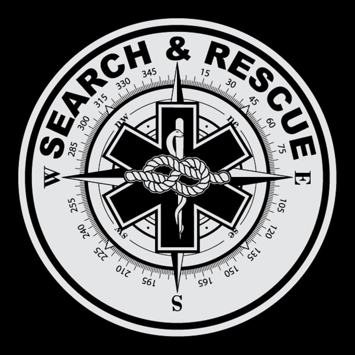 Search & Rescue Small Round Reflective Decal Sticker for Firefighters Rescue Emergency Workers