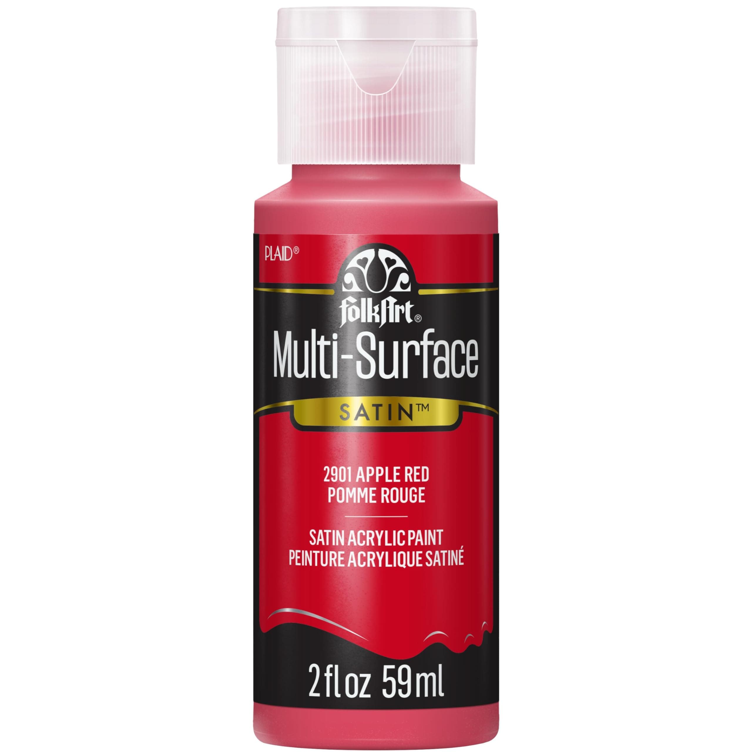 Folk Art Multi-Surface Paint in (2 Ounce), 2901 Apple Red.