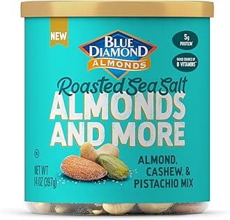 Mixed Nuts Roasted Sea Salt Deluxe Snack Nuts, Almonds, Pistachios and Cashews, 396.9 g Tin (Pack of 1)