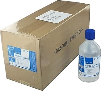 500ml Eyewash Sterile Saline Solution 10 x 500ml Bottles