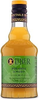 Liber & Co. Pineapple Gum Syrup - Craft Cocktail Mixer with 60% Pineapple Juice, Pure Cane Sugar & Gum Arabic - Essential for Pisco Punch, Jungle Birds & Tiki Cocktails - Makes 25 Drinks (12.7 oz)