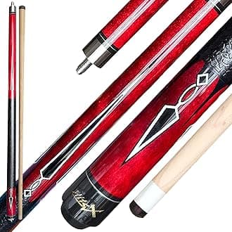 Tai ba cues Pool Cue Stick, 13mm Tip, 58", Hardwood Canadian Maple Professional Billiard Stick 19,20,21 Oz (Selectable)-Blue, Red, Green Pool Cue Stick