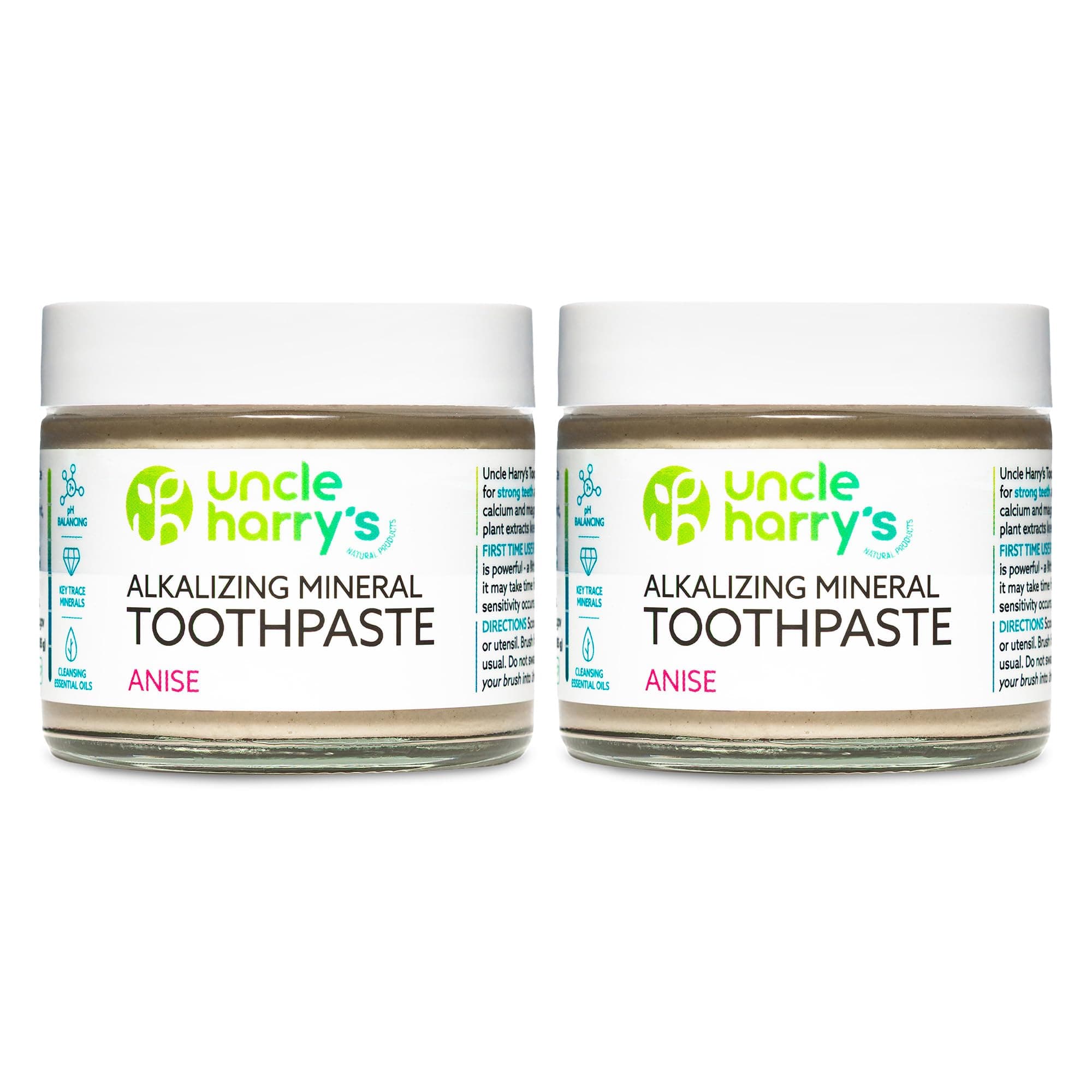 Uncle Harry's Fluoride Free Toothpaste - Anise (3 oz glass jar) … (2)