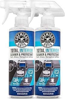 Total Interior Cleaner & Protectant – Chemical Guys Interior Cleaner, Cleans & Protects Leather, Vinyl, Plastic, Rubber, Glass with a Streak-Free Finish — 16 Fl Oz (Pack of 2)