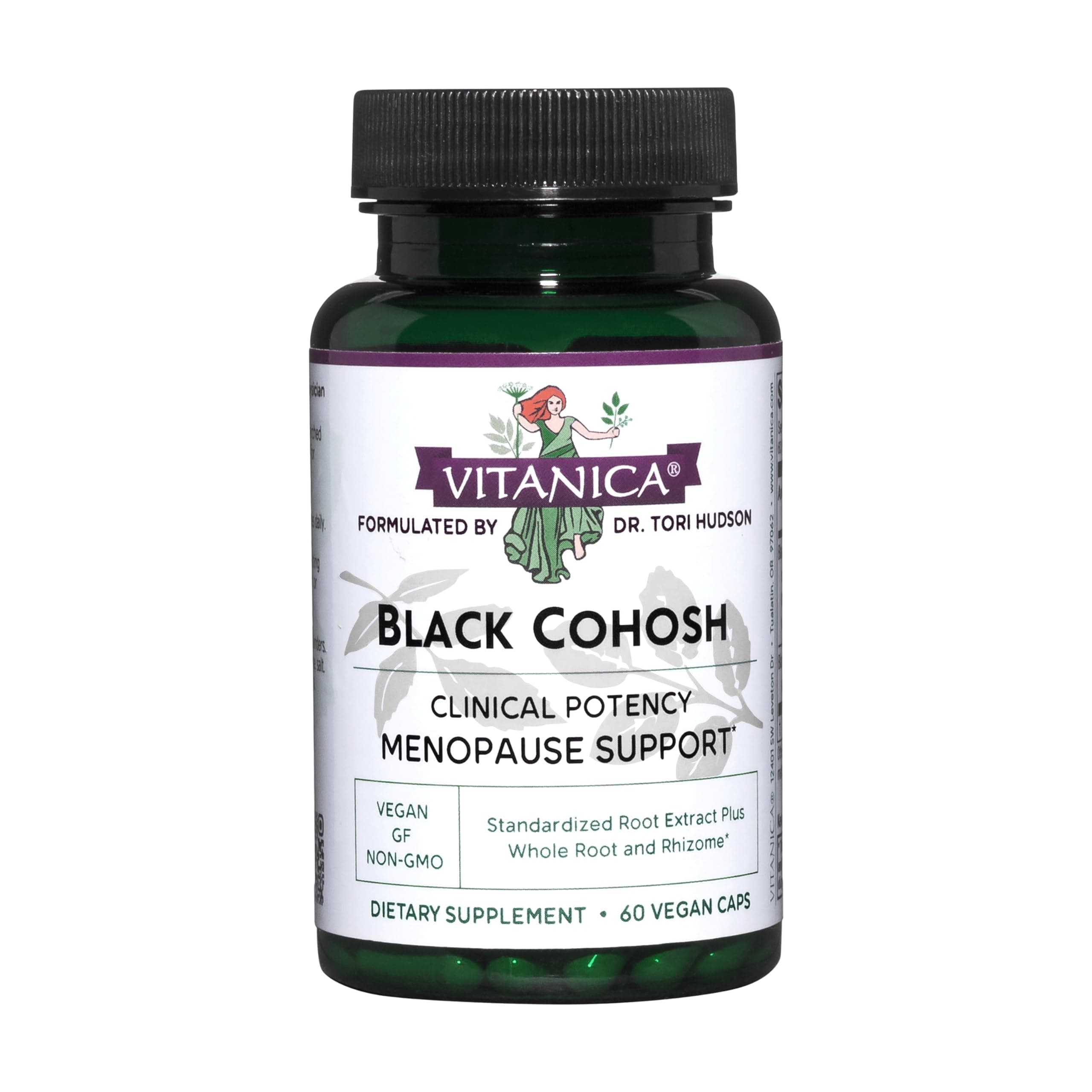 Black Cohosh, Cimicifuga Extract Plus, Vegan, 60 Capsules