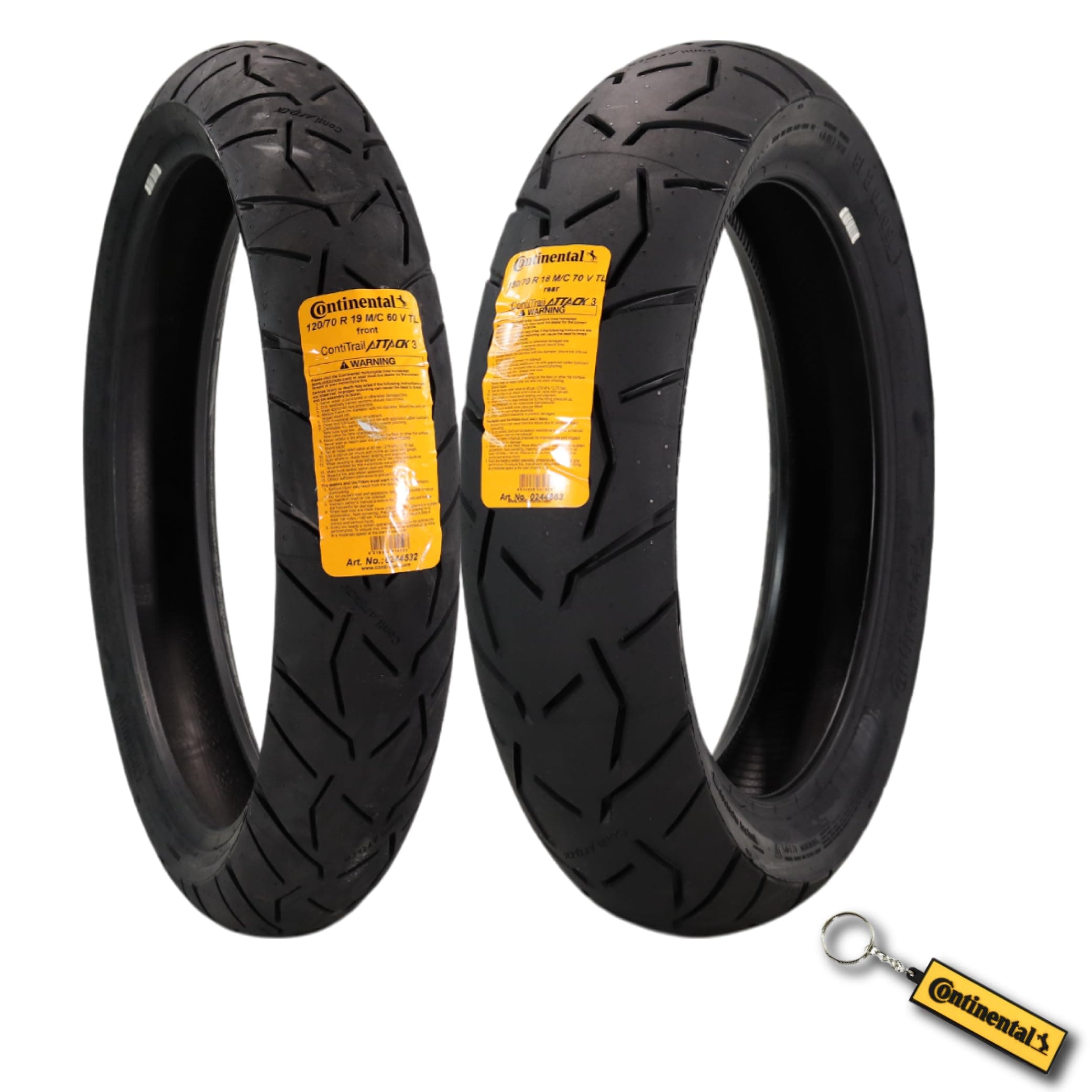 Continental ContiTrailAttack 3 Tour Motorcycle Tire 59V - High-Performance Grip, Enhanced Stability, and Quick Warm-Up (120/70 R19, 150/70 R18)