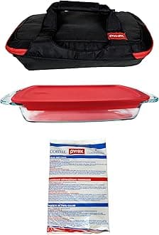 Pyrex 4-Pc Portable Bakeware Set, Classic Style, Baking-Container Set, Bakeware Set, 3 Qt.