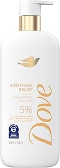 Dove Fragrance Free Body Wash Soothing Relief Moisturizes eczema-prone skin 5% nourishing serum with colloidal oatmeal 18.5 oz