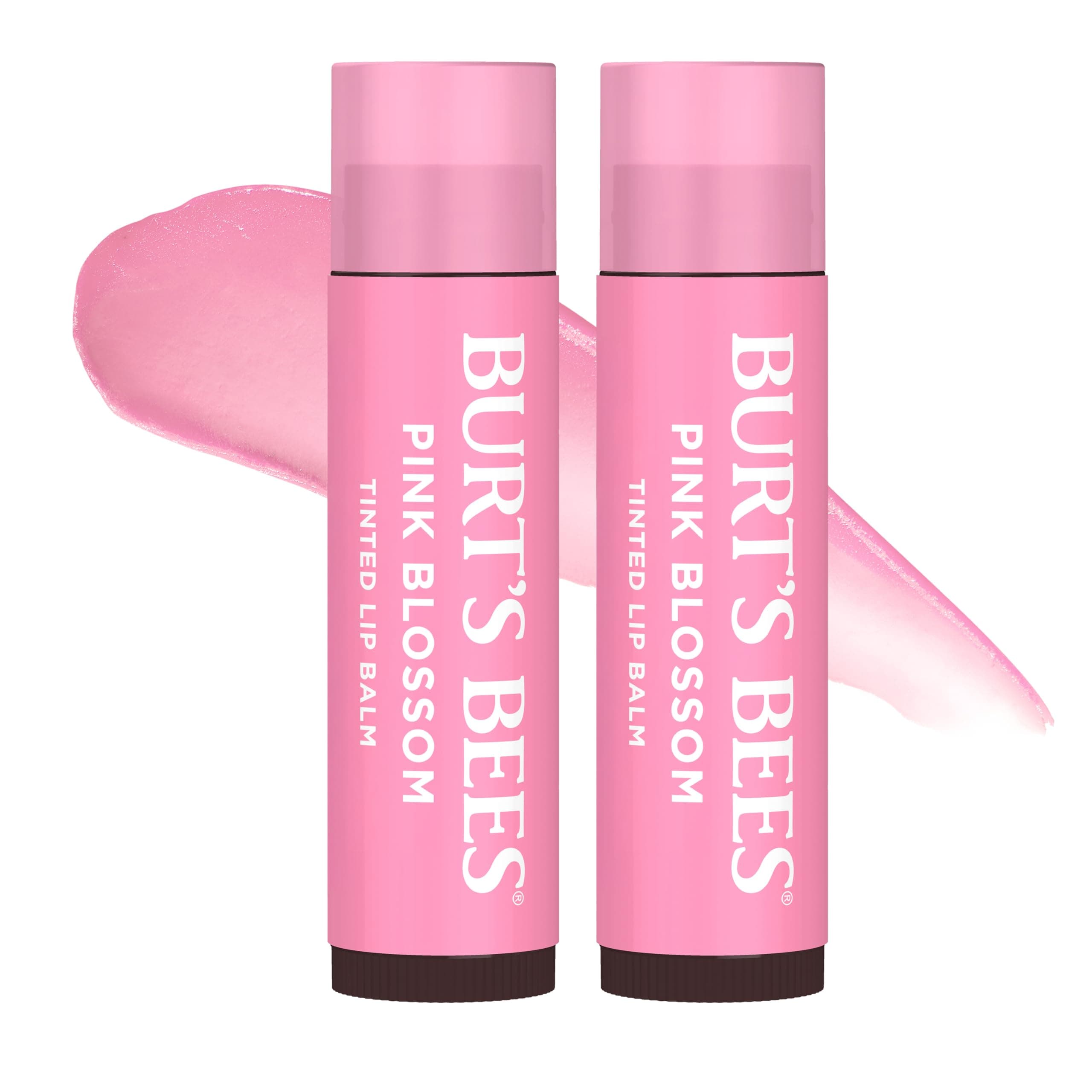Lip Tint Balm with Long Lasting 2 in 1 Duo Tinted Balm Formula, Color Infused with Deeply Hydrating Shea Butter for a Natural Looking Buildable Finish, Pink Blossom (2-Pack)