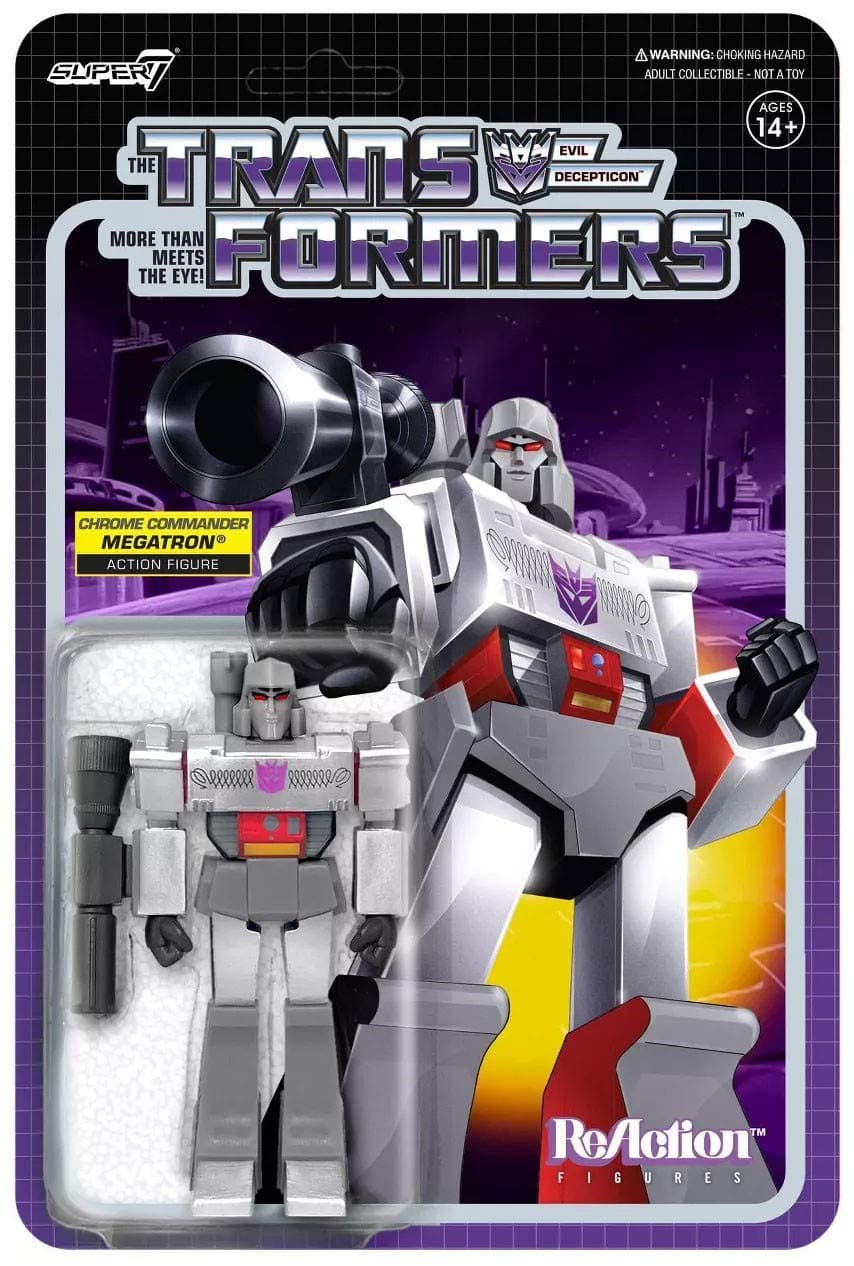 Reaction Figures Super 7 Transformers Chrome Commander Megatron Exclusive