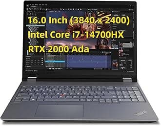 NewLenovo ThinkPad P16 Gen 2 Mobile Workstation Laptop, Intel Core i7-14700HX, 16.0" 4K+ WQUXGA (3840 x 2400) IPS Anti-Glare 800nits, 64 GB RAM 2 TB SSD, NVIDI.A RTX 2000 Ada, USB HUB, Windows 11 Pro