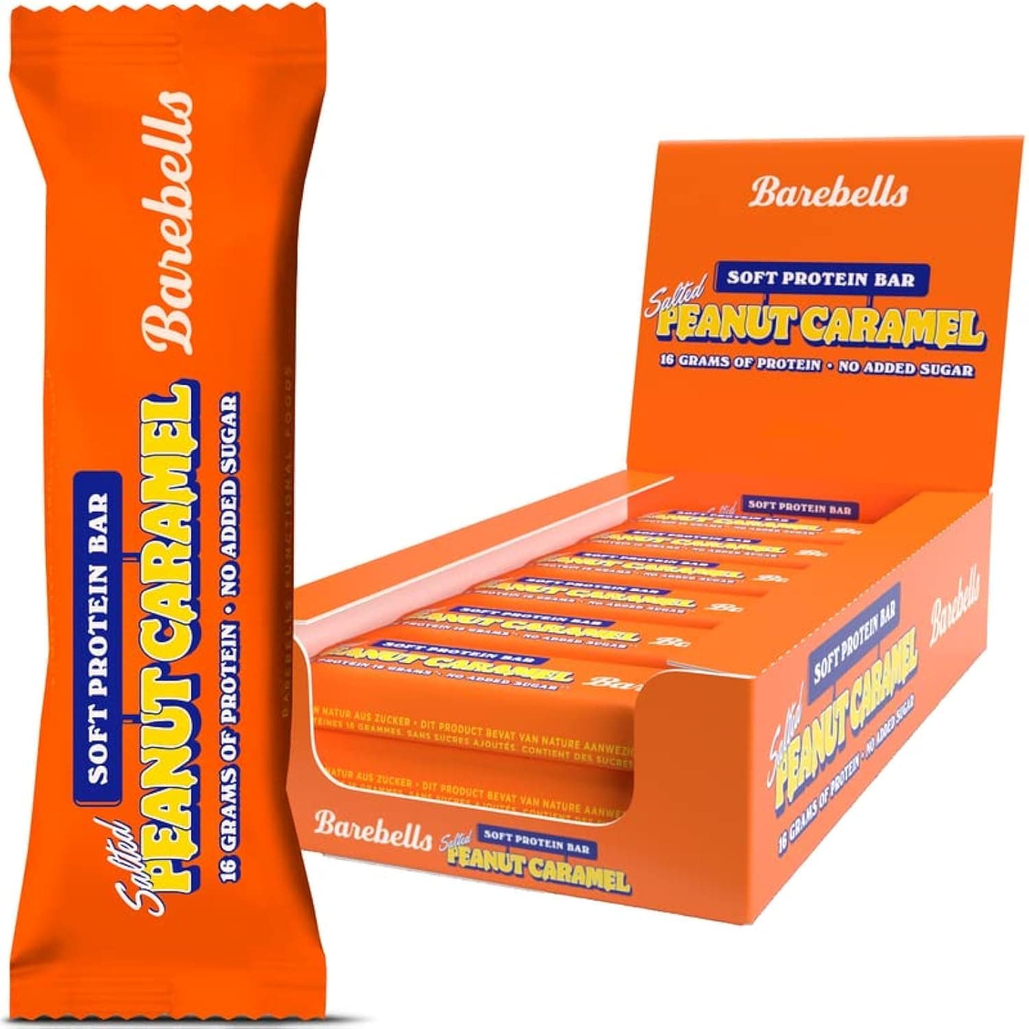 Barbells Protein Bars 55g x 12 Bars (Soft Salted Peanut Caramel)