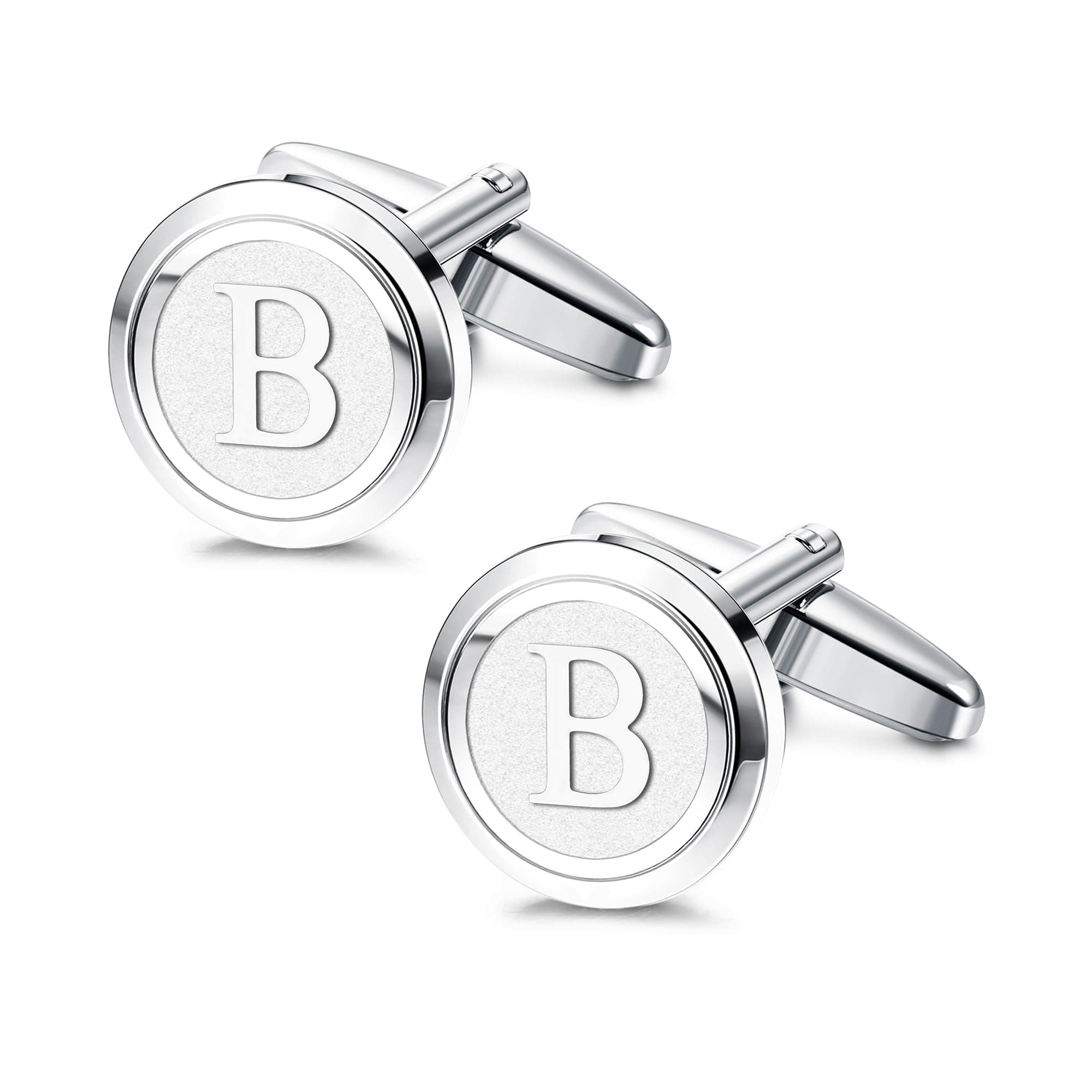 LOYALLOOK Initial Gold Cufflinks for Men Gold Cuff Links Personalized Copper CuffLinks Letter Cufflinks Gift for Groom Husband Father