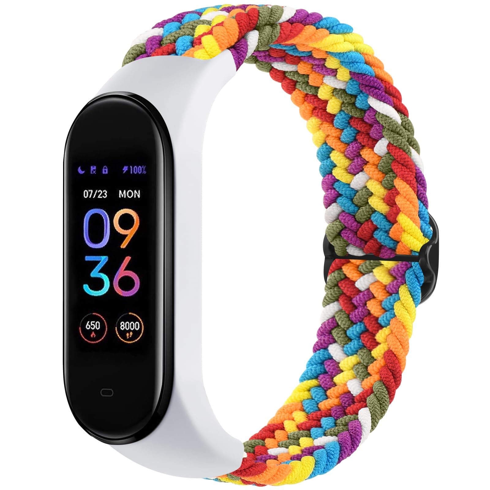 Elastic Bands for Amazfit Band 5 Replacement Strap Women Men, Soft Braided Nylon Solo Sport Strap Bracelet Wristband Compatible with Amazfit Band 5 Accessories