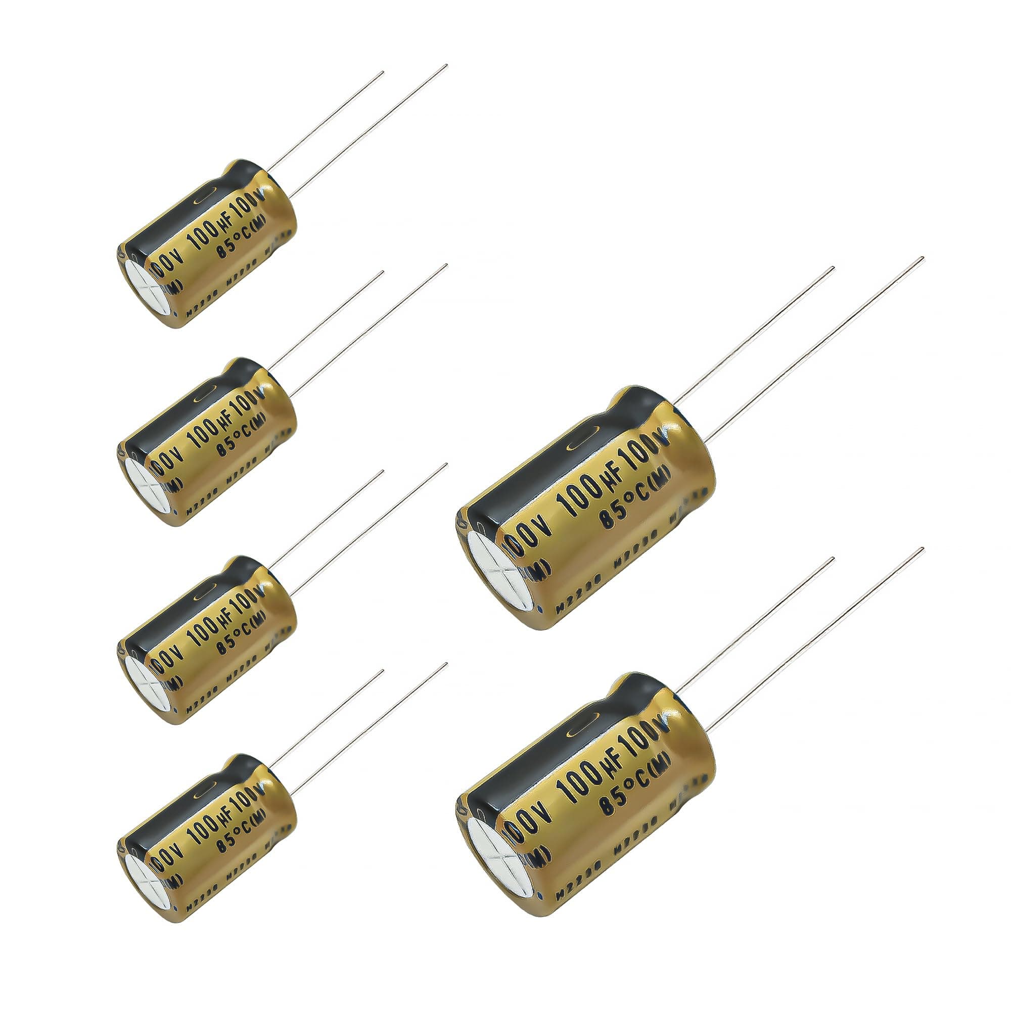 6 pcs Nichicon FG Capacitors 100V 100uf Audio Grade