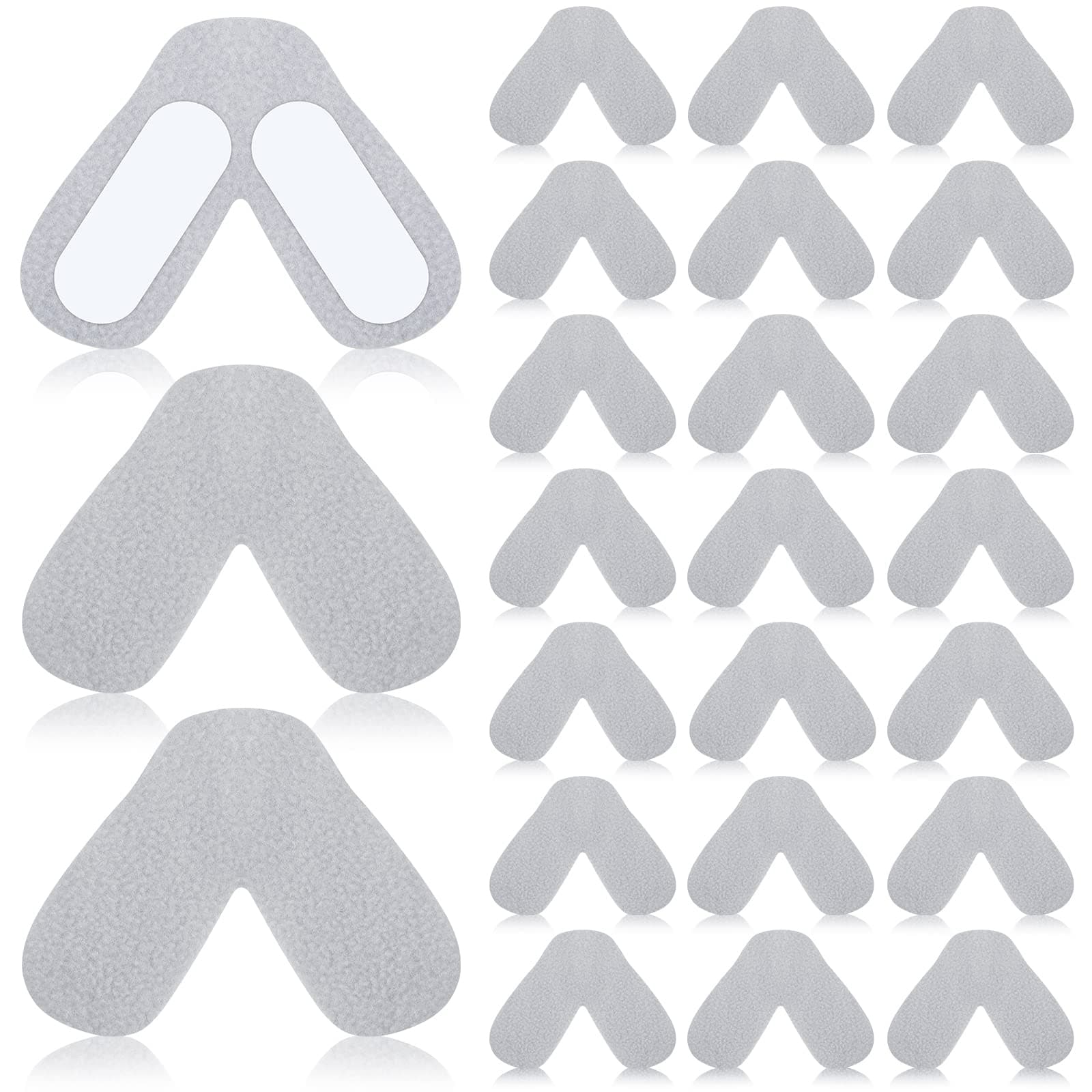 Jutom 24 Pack Nose Pads for Mask Avoiding Air Leaks Nasal Pads for Supplies Comfortable Nasal Guard Sleep Mask Liners Soft Cushions Accessories(Grey)