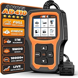ANCEL AD410 Enhanced OBD2 Scanner OBD2 Code Reader Car Diagnostic Tool, Check Engine Light Fault Reader Diagnostic Scan Tool for All OBDII Car After 2002 (Black/Yellow)