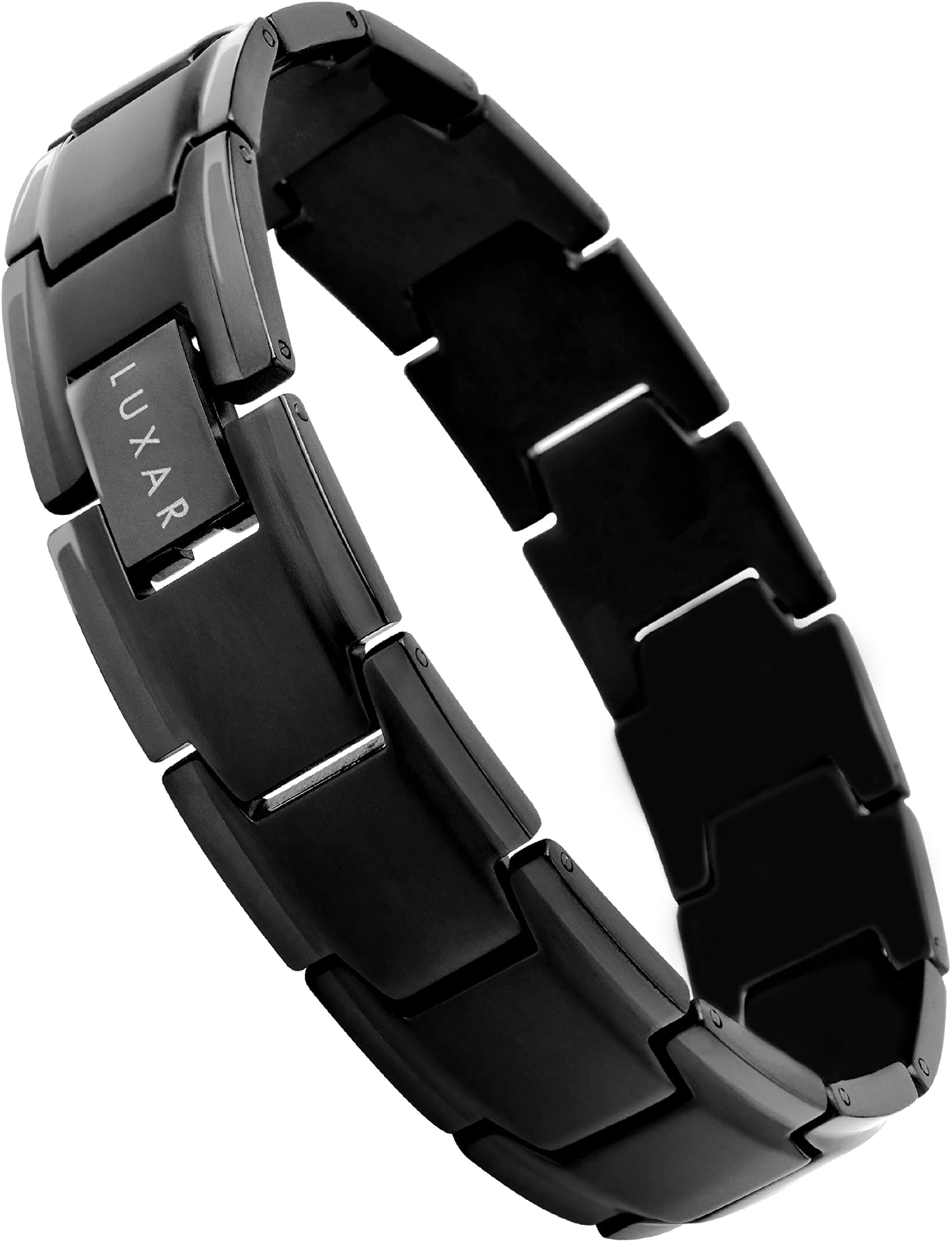 LUXAR Men's Titanium Link Bracelet | Solid Titanium Adjustable Bracelet Designed for Men | Explore The World of Luxar