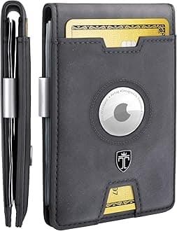 TRAVANDO, Schlanke Herren-Geldbörse mit Geldklammer, RFID-blockierend, Kreditkartenetui für Herren, mit Geschenkbox