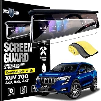 Gear Guard Screen Protector For Mahindra XUV 700 Car Accessories Navigation or Music System with MICROFIBER CLOTH (Stereo) (Company Fitted) - Clear