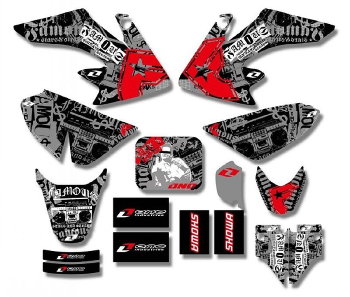 GRAPHICS BACK GROUNDS DECAL STICKERS Kits For Honda CRF50 STYLE Pit Dirt bike