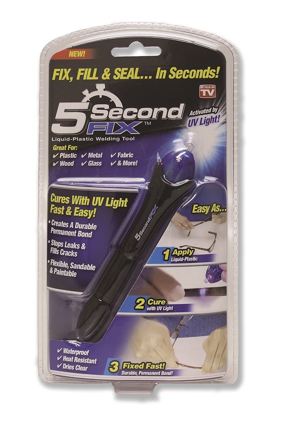 JIASTONE 5 Second Fix Quick & Easy DIY Glue UV Activated Liquid Plastic Bonding Self-Adhesive Filler